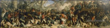 Daniel Maclise La mort de Nelson Batailles navale Peinture à l'huile